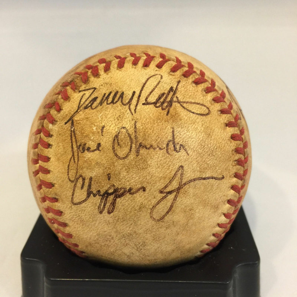 1991 Chipper Jones Pre Rookie Macon Braves Team Signed Baseball JSA COA Auto