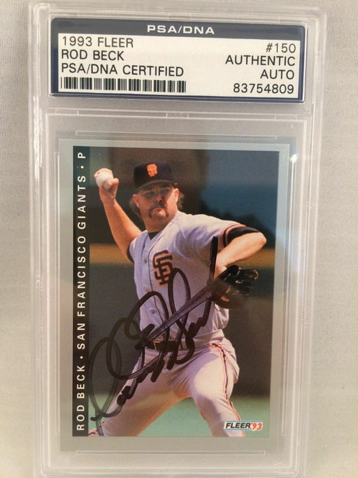 1993 Fleer Rod Beck Signed Autographed Baseball Card Psa Dna