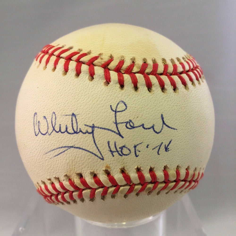 Whitey Ford HOF 1974 Signed Autographed American League Baseball SGC COA