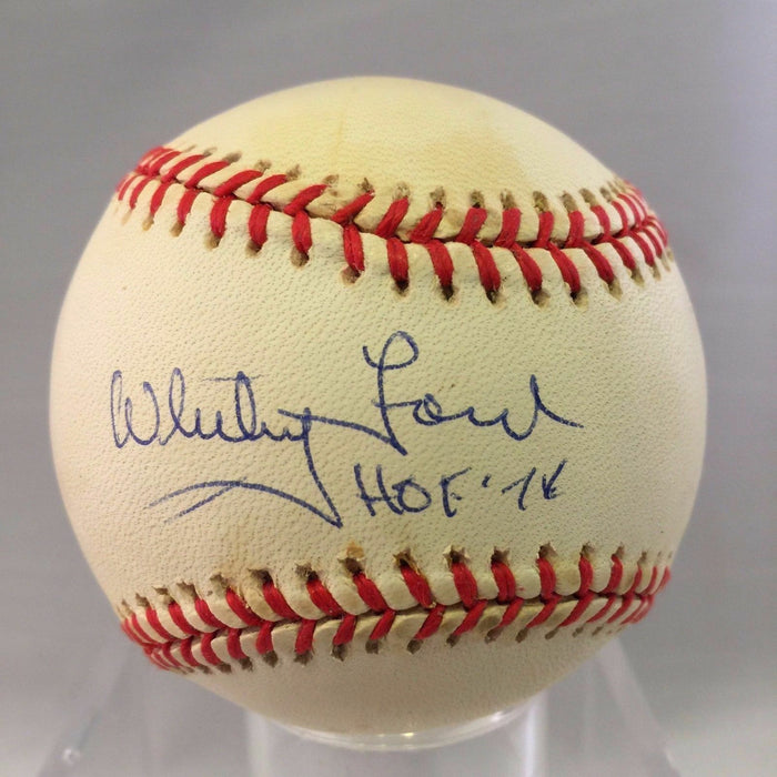 Whitey Ford HOF 1974 Signed Autographed American League Baseball SGC COA