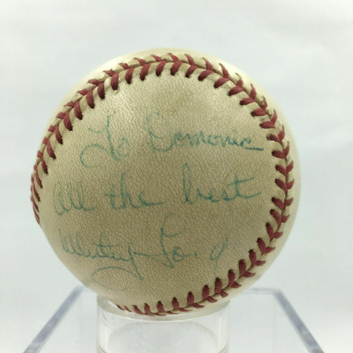 Whitey Ford Signed 1990 World Series Game Used Baseball PSA DNA